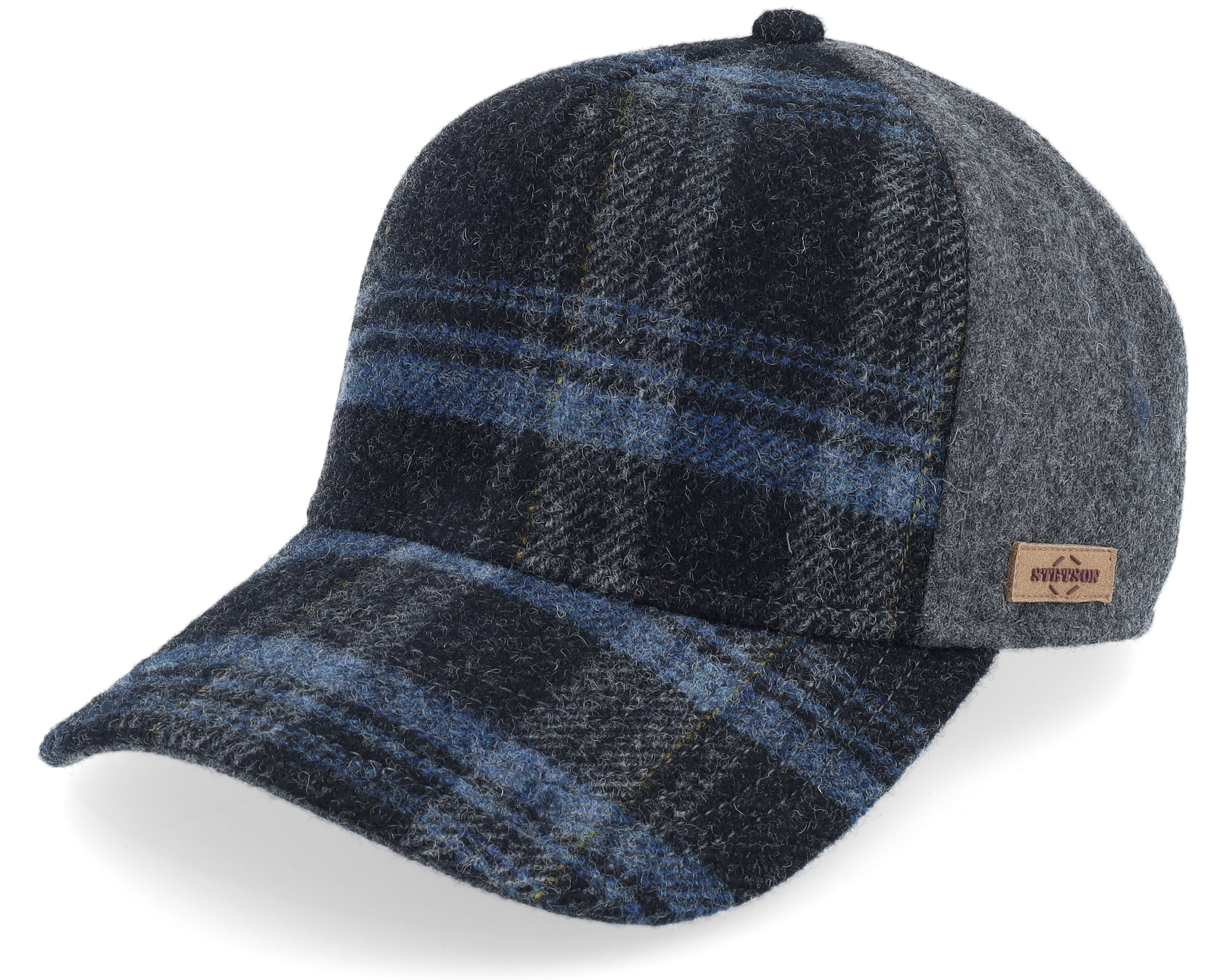 Shadow Plaid Black Charcoal Adjustable Stetson Cap Hatstoreworld