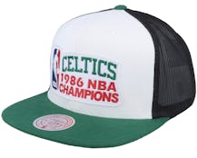 Boston Celtics 1986 Champions Hwc White/Green Snapback - Mitchell & Ness