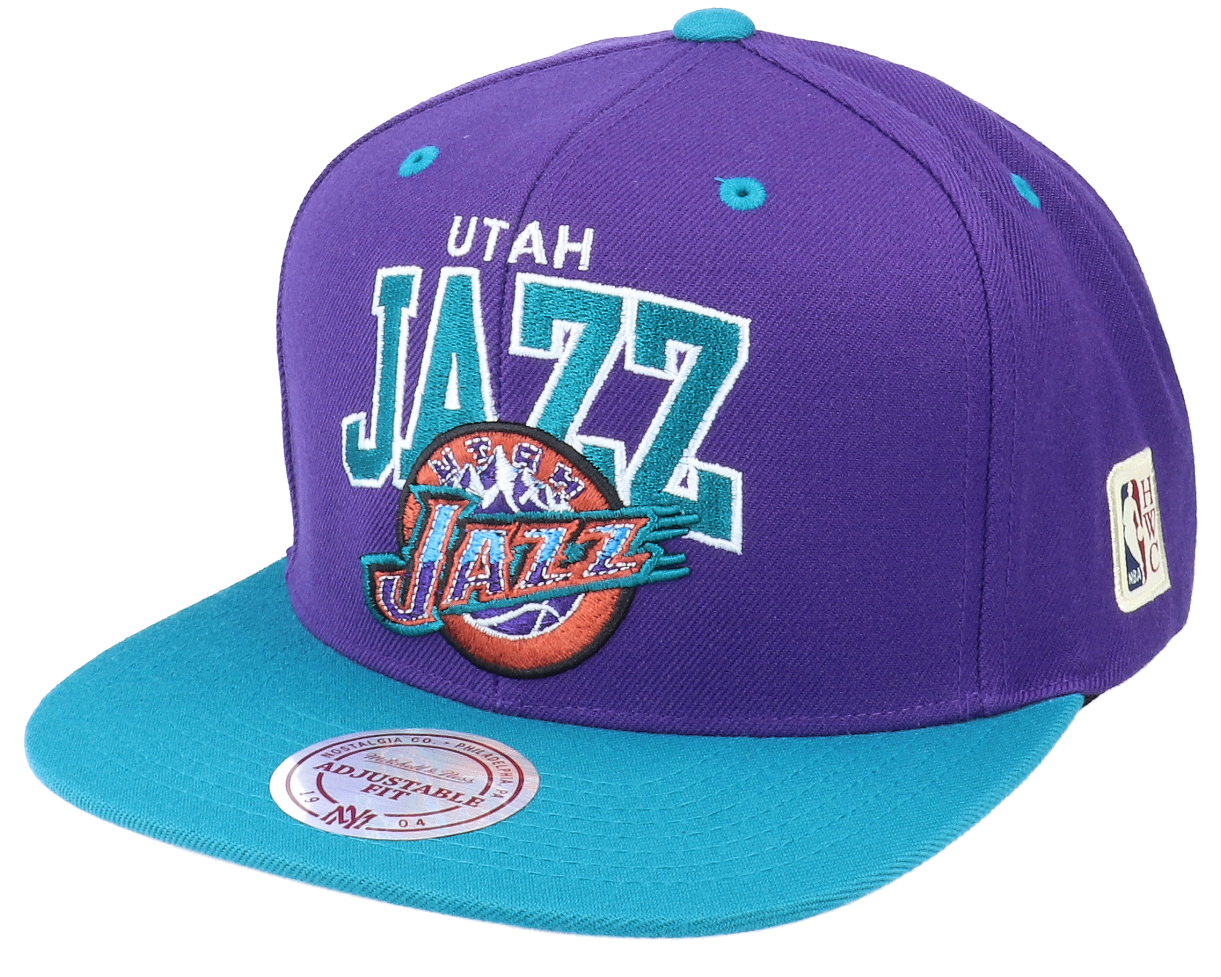 Utah Jazz Hwc Team Arch Purple/Teal Snapback Mitchell & Ness cap