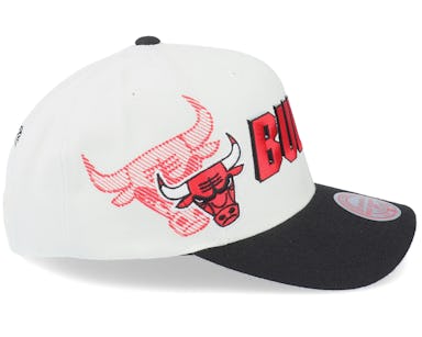 Chicago Bulls '96 Draft Pro Crown Hat Cap Mitchell & Ness Snapback Off  White NEW
