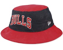 Chicago Bulls Washed Pack Tapered Black/Red Bucket - New Era