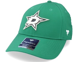 Dallas Stars Primary Logo Core Flex Fit Fitted Kelly Green Adjustable - Fanatics