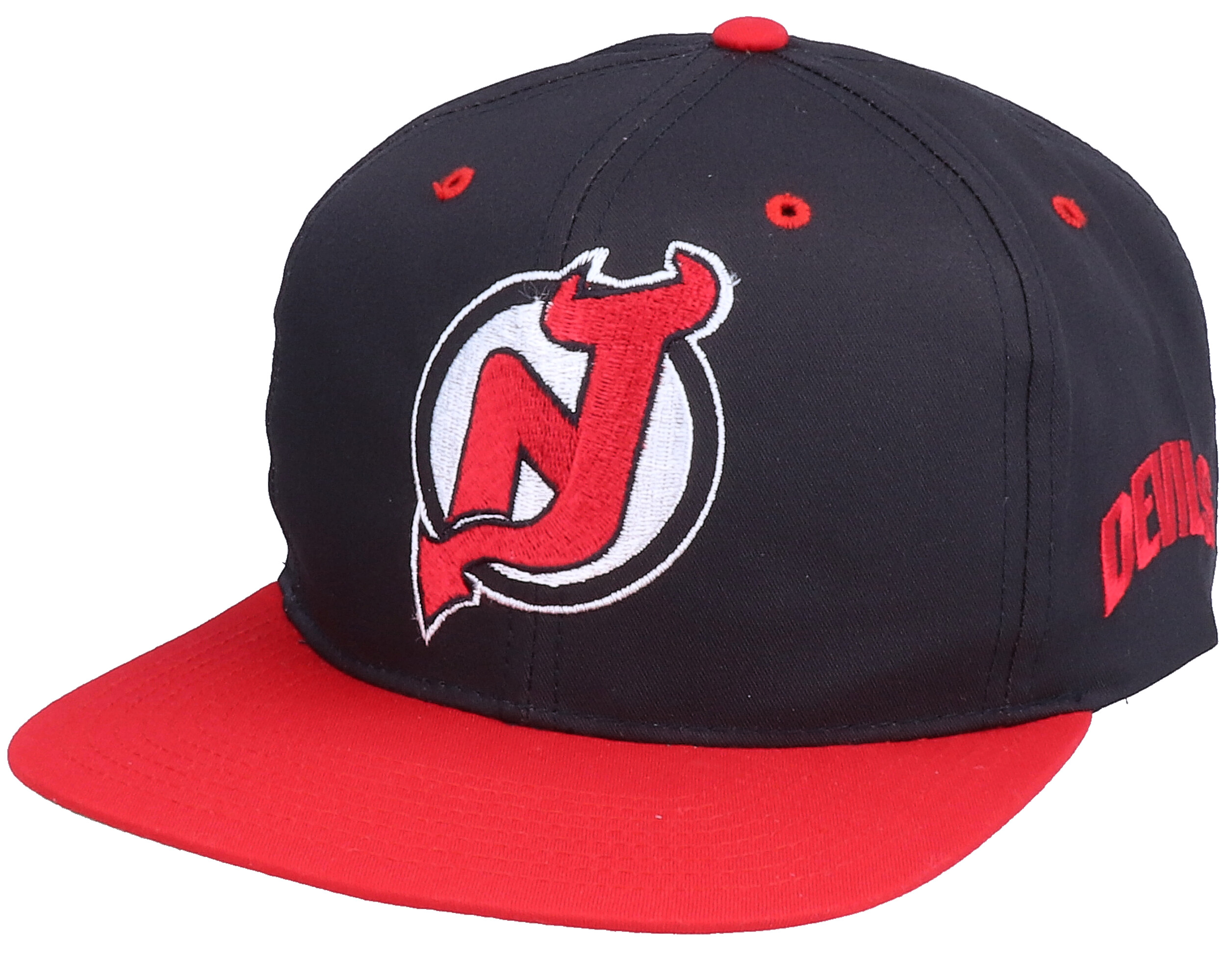 New Jersey Devils Base Two Tone NHL Vintage Black/Red Snapback - Twins  Enterprise cap
