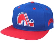 Quebec Nordiques Base Two Tone NHL Vintage Blue/Red Snapback