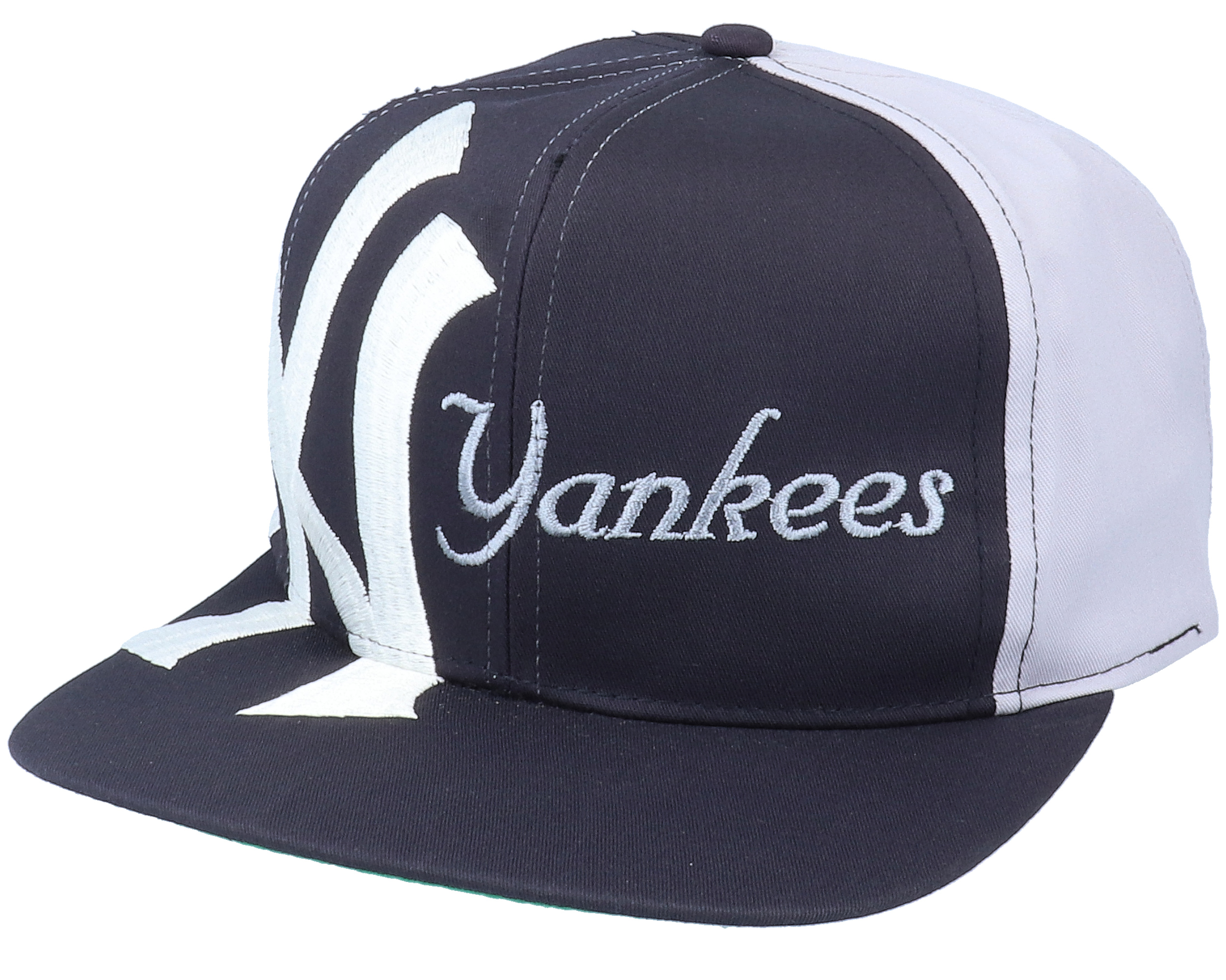 New York Yankees Big Text MLB Vintage Navy/Grey Snapback - Twins Enterprise