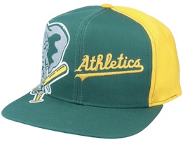 Oakland Athletics Big Logo MLB Vintage Green/Yellow Snapback - Twins Enterprise