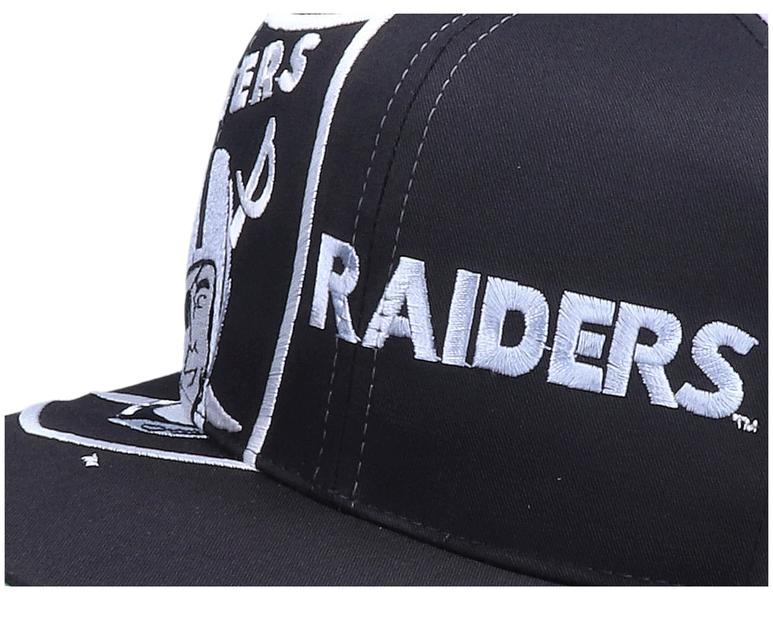 Las Vegas Raiders Big Logo NFL Vintage Black/Grey SnapbackHatstore.pt