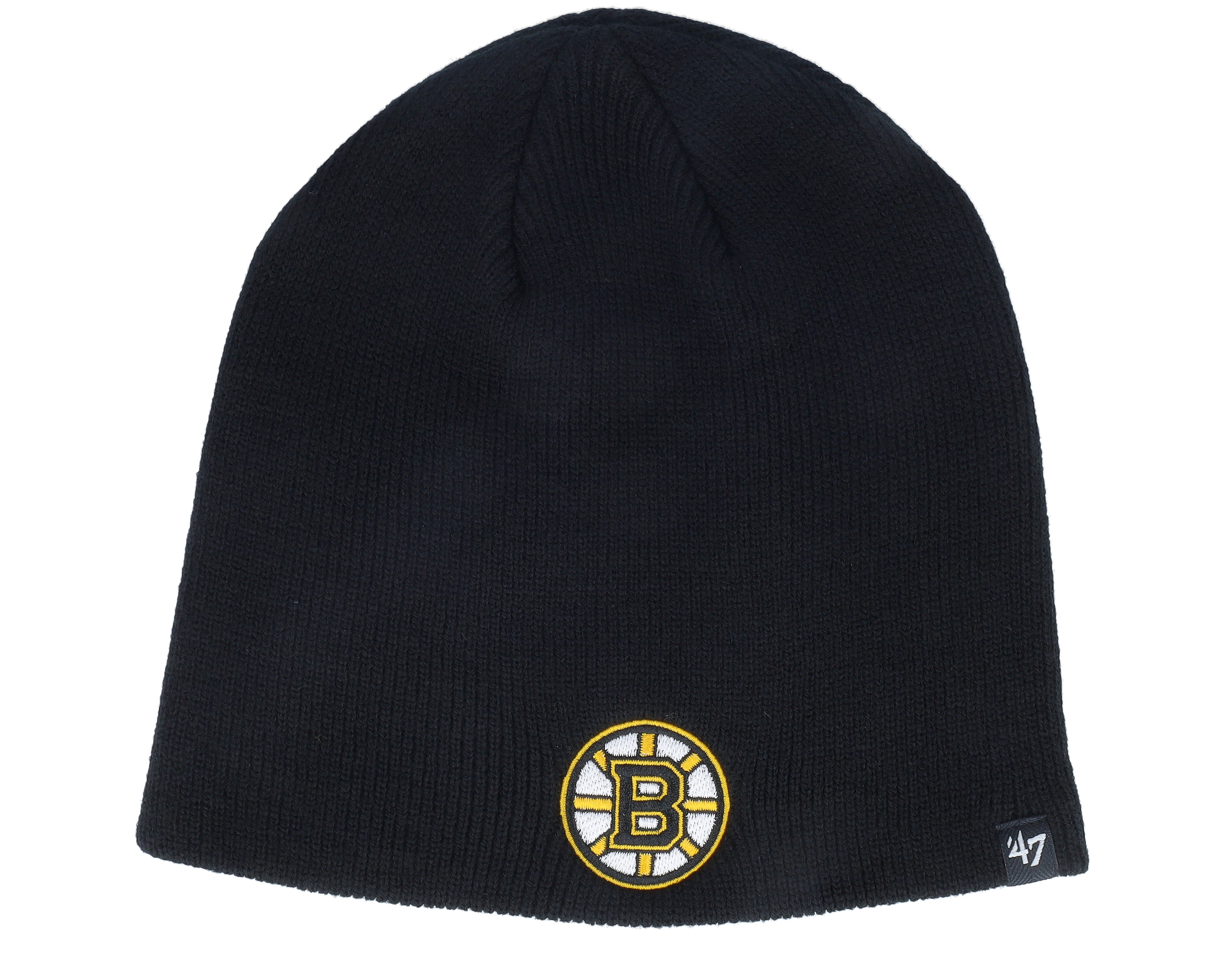 Boston Bruins NHL Reebok Knit Beanie Pom Black White Gold newest 47 Brand