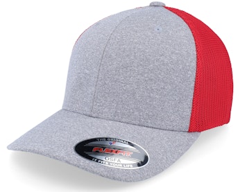 Trucker Mesh Heather Grey/Red Flexfit - Main Image