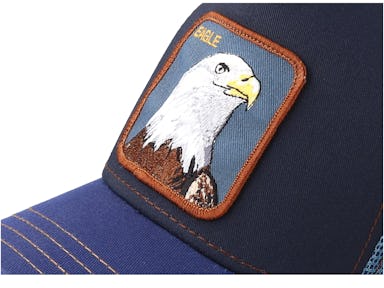 Goorin Bros The Farm Beige/Navy Killer Bald Eagle Trucker Hat