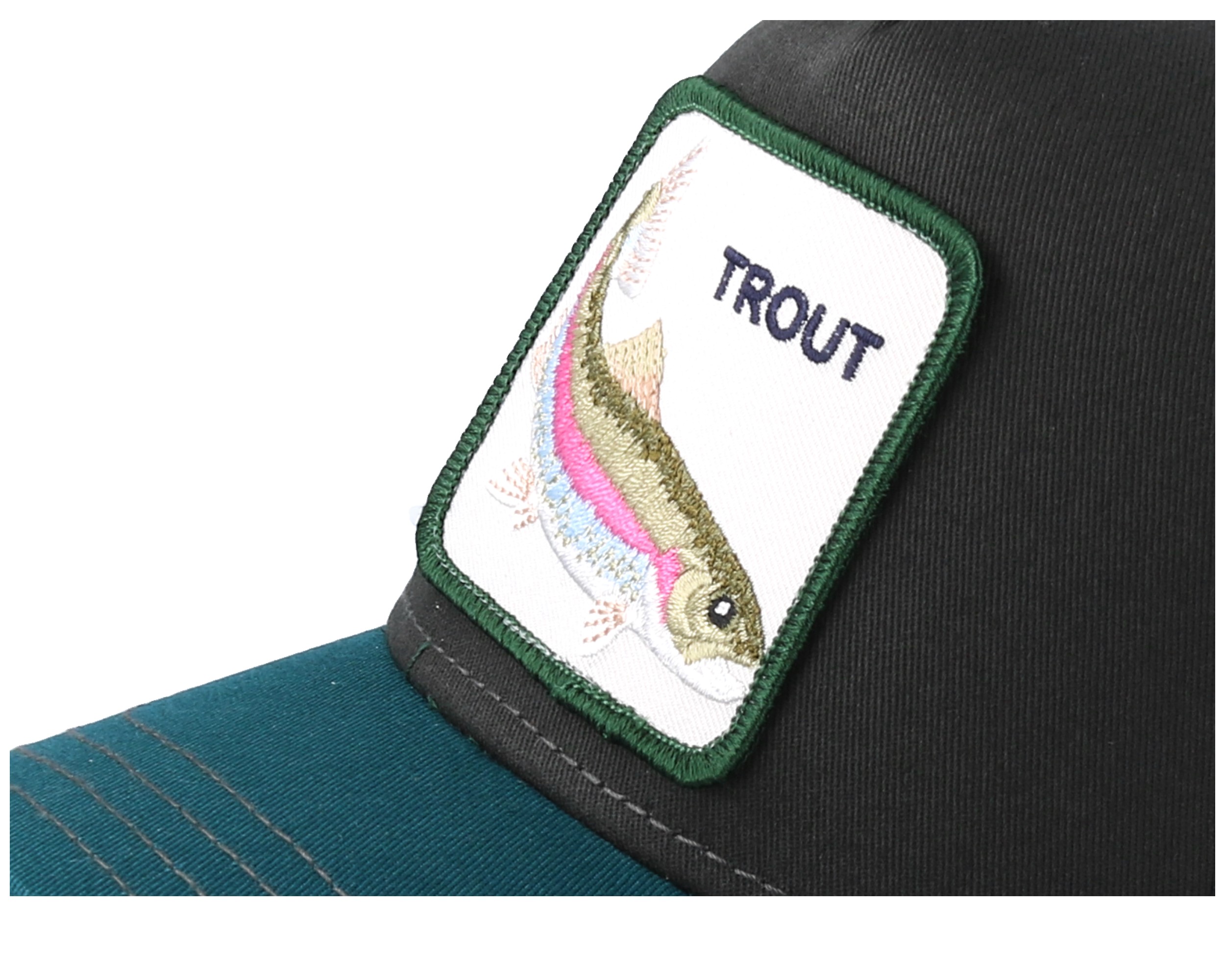 Rainbow Trout Black/Petrol Trucker