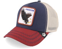 The Freedom Eagle Navy/Red/Beige Trucker - Goorin Bros.