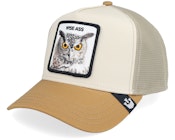 Premium Owl Khaki Trucker