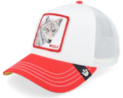 The Wolf White/Red A-Frame Trucker