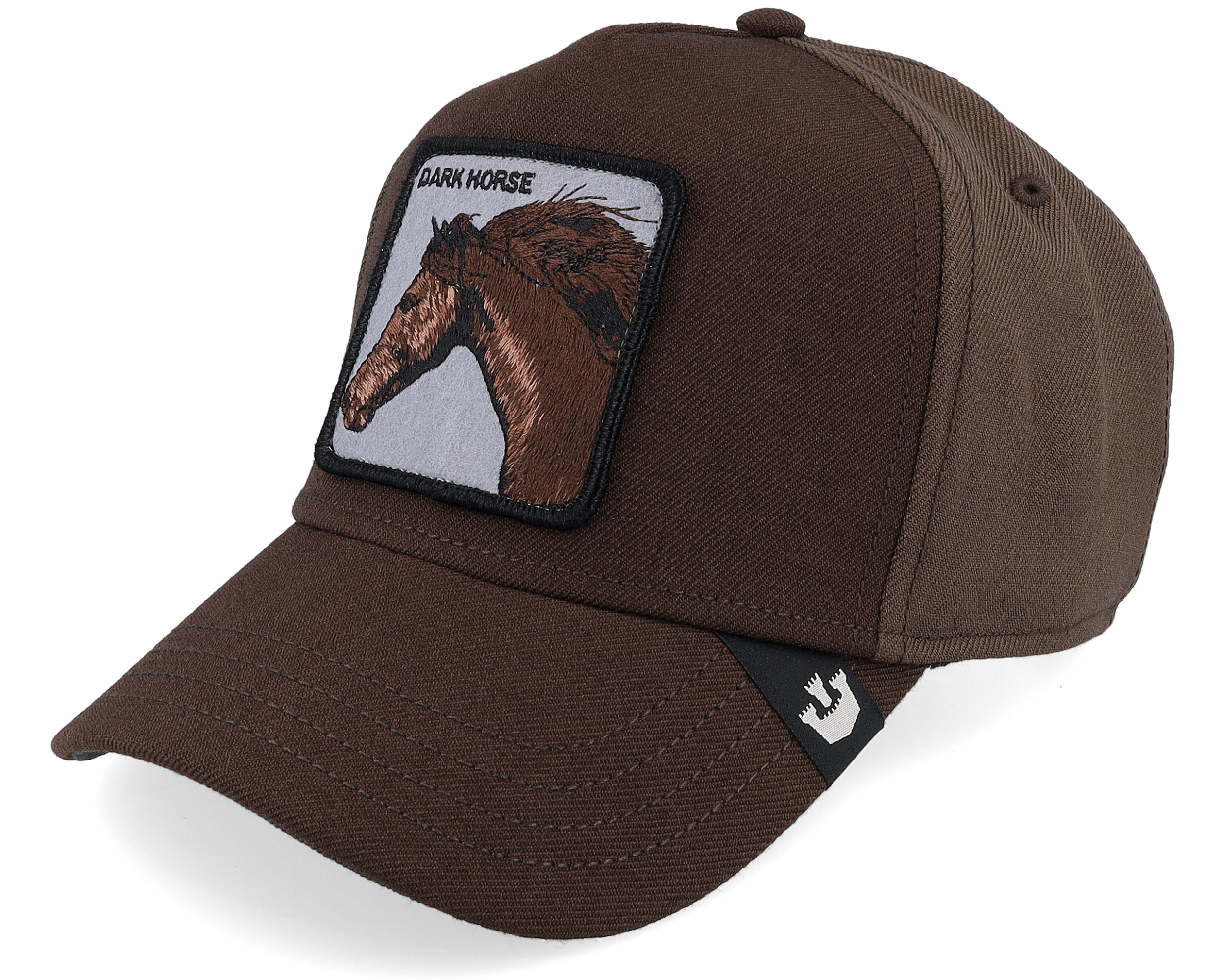 Goorin Bros. Curved Brim Dark Horse Field 100 All Season Wool The Farm Brown Snapback Cap