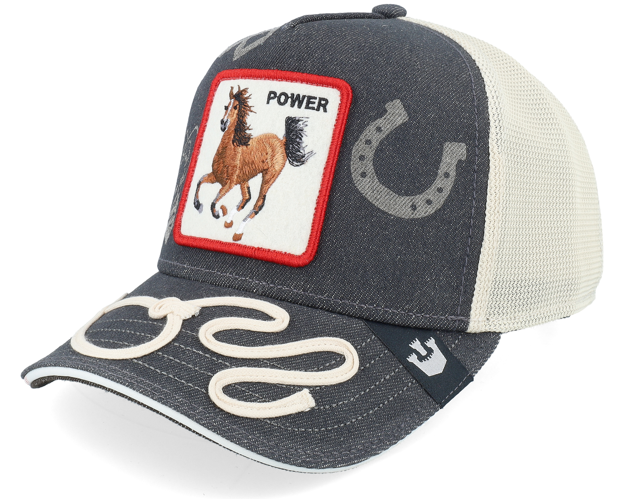 Drink Horses Bet on Bourbon Trucker Hat Navy main image 1