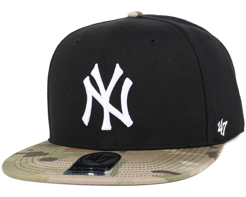 NY Yankees Inferno Captain Black/Camo Snapback - 47 Brand keps ...