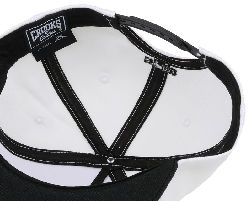 Timeless White/Black Snapback - Crooks & Castles