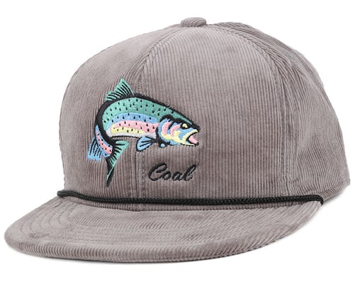 The Wilderness Grey Fish Snapback - Coal cap