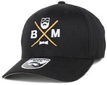 BM Cross Black Flexfit - Bearded Man