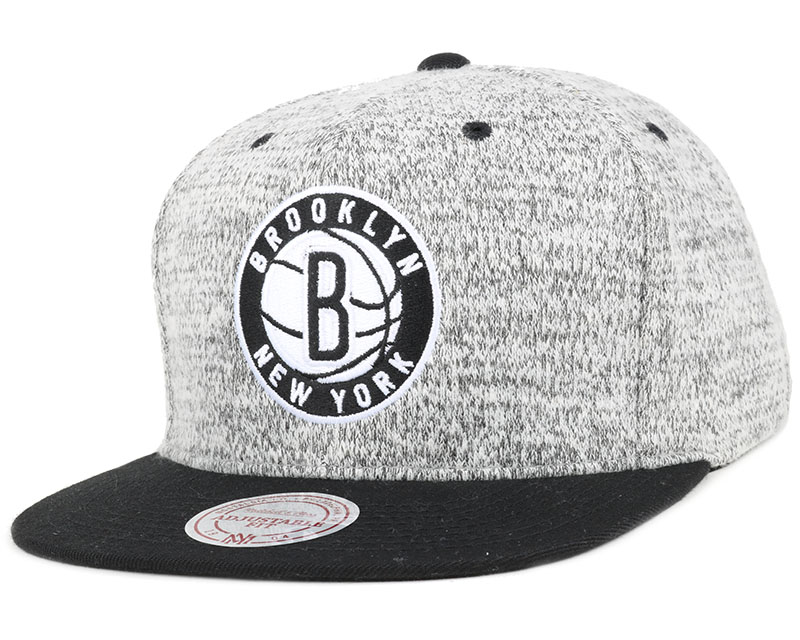 Brooklyn Nets Grey Duster Snapback - Mitchell & Ness Cap ...