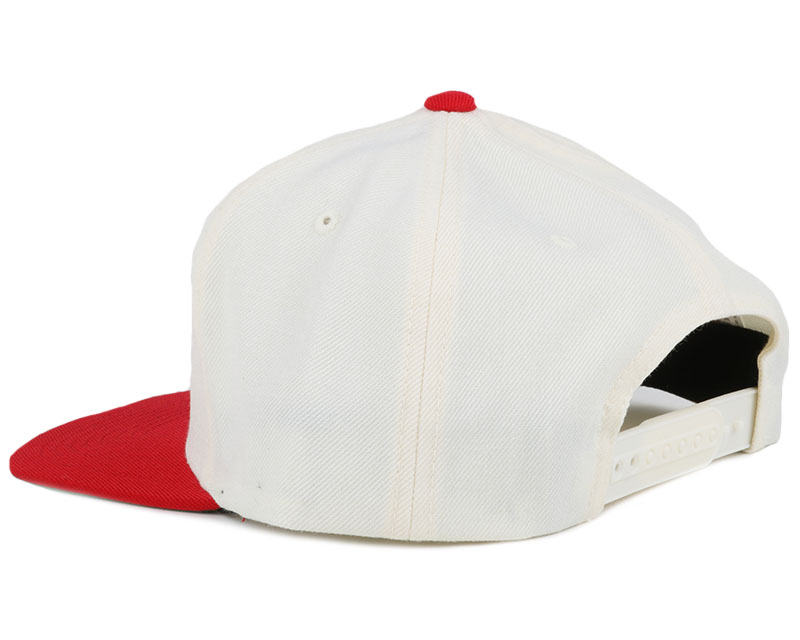 off white red cap