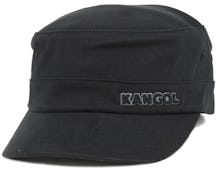 Cotton Twill Army Cap Black Flexfit - Kangol