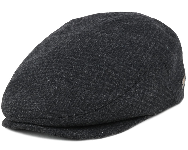 Casquette Ormond Black Plaid Flat Cap - Bailey