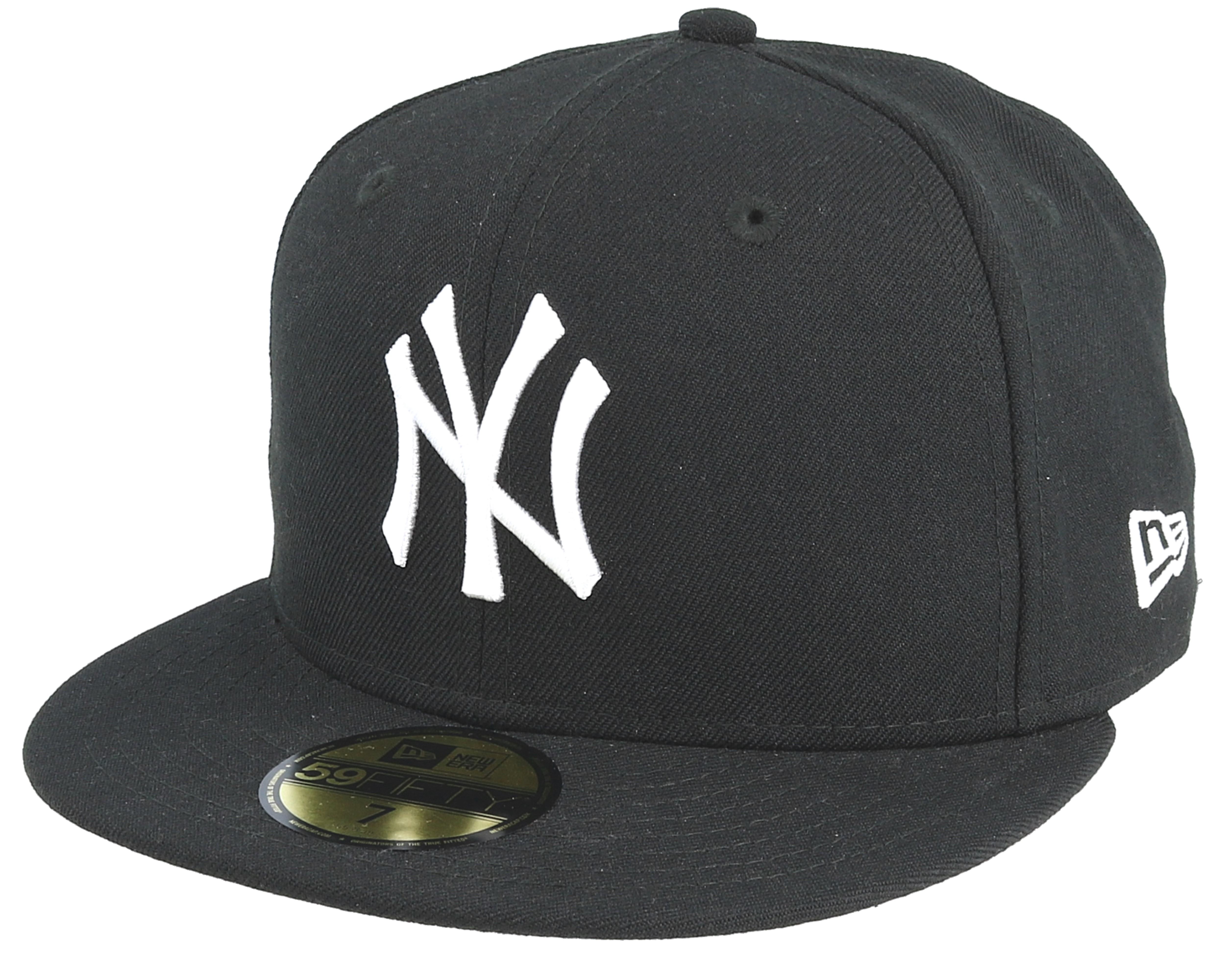 New Era New York Yankees Basic 59Fifty Fitted Cap Hat Black/White 11591127 