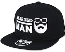 BMLogo Black Snapback - Bearded Man