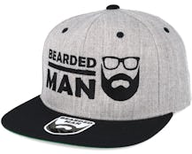 BMLogo Grey/Black Snapback - Bearded Man