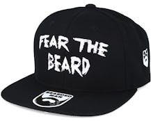 Fear The Beard Black Snapback - Bearded Man