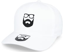 Logo White Flexfit - Bearded Man