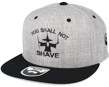 Shall Not Shave Grey/Black Snapback - Bearded Man