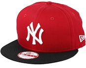 NY Yankees MLB Cotton Block Scarlet/Black 9fifty
