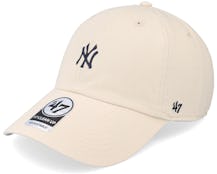 New York Yankees MLB Base Runner Clean Up Natural Dad Cap - 47 Brand