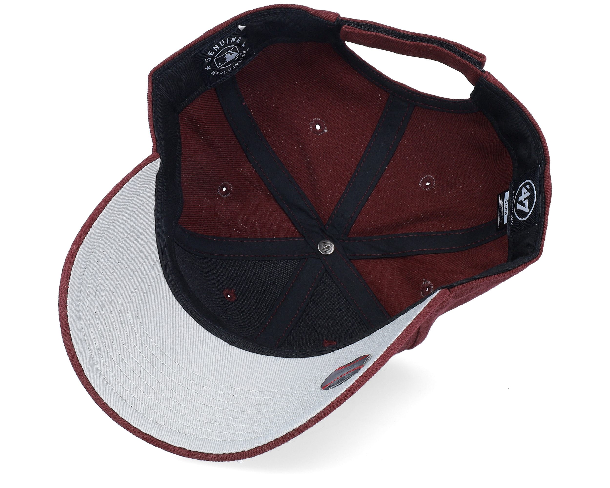 New York Yankees Mvp Dark Maroon Adjustable - 47 Brand