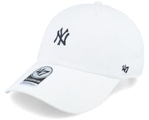 New York Yankees Base Runner Clean Up White/Navy Adjustable - 47 Brand