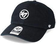 47 Brand Logo Clean Up Black Adjustable 47 Brand Cap Hatstore co uk