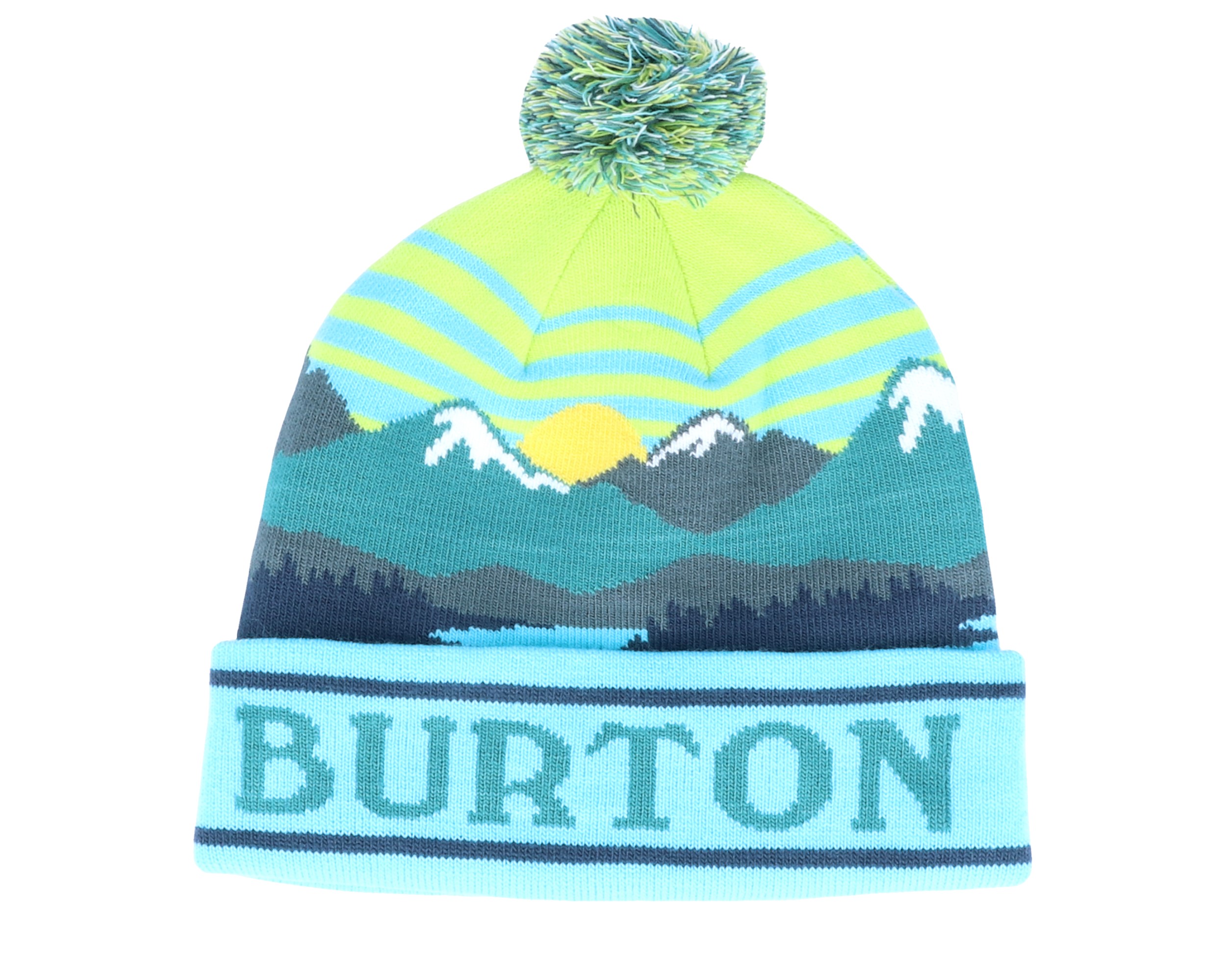 Kids Echo Lake Blue Curacao Pom Burton beanie Hatstore .hk