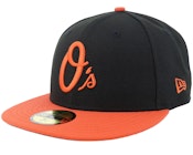 Baltimore Orioles 59FIFTY Acperf Balori Black/Orange Fitted