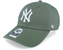 New York Yankees MLB Clean Up Moss Green Dad Cap - 47 Brand
