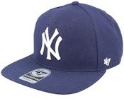 New York Yankees No Shot Captain Light Navy Snapback