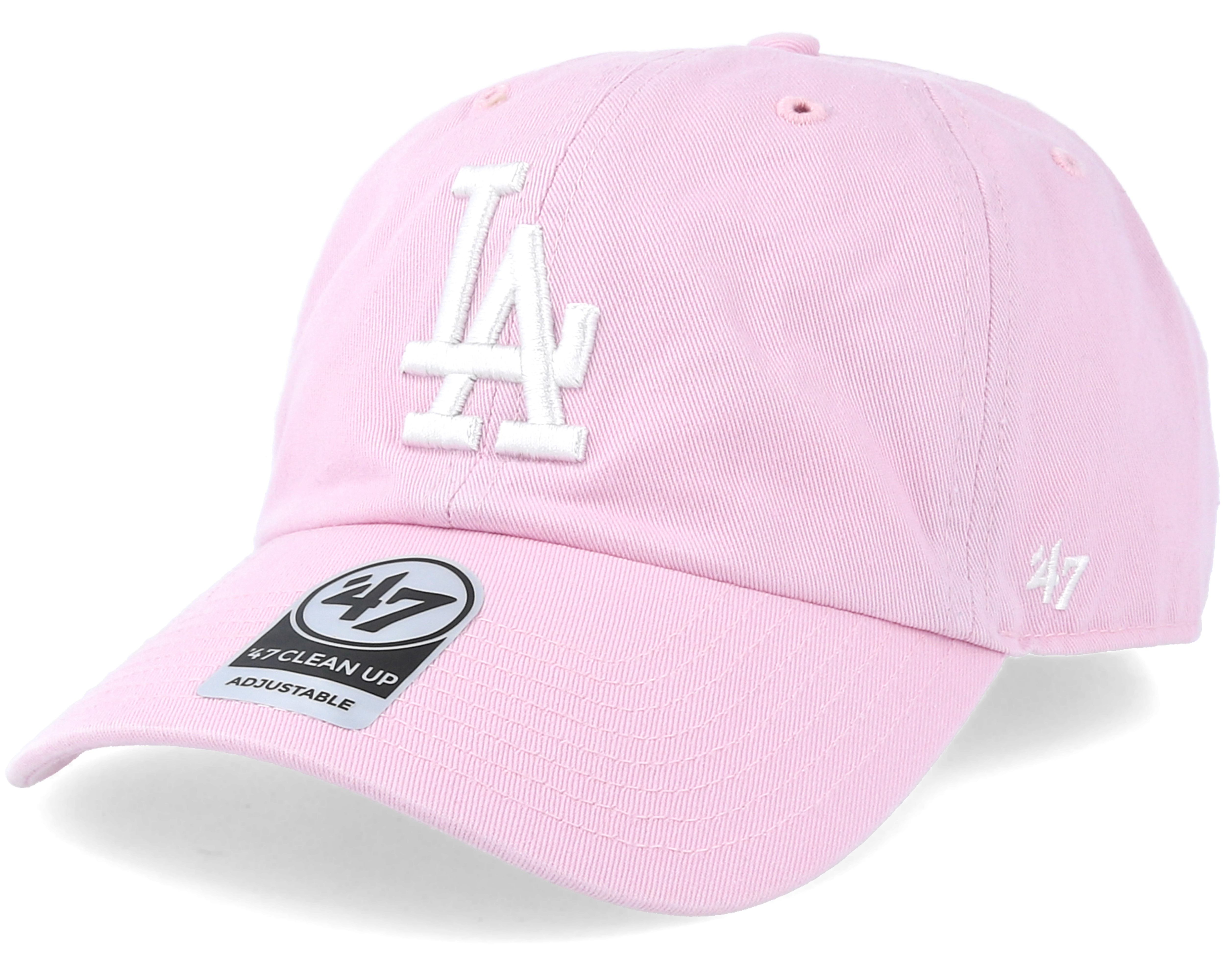 47 Brand - MLB Pink Unconstructed Cap - Los Angeles Dodgers Clean Up Sedona Pink Dad Cap @ Hatstore