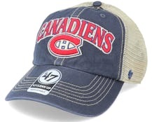 Montreal Canadiens Tuscaloosa Clean Up Dad Cap Vintage Navy/Beige Trucker - 47 Brand