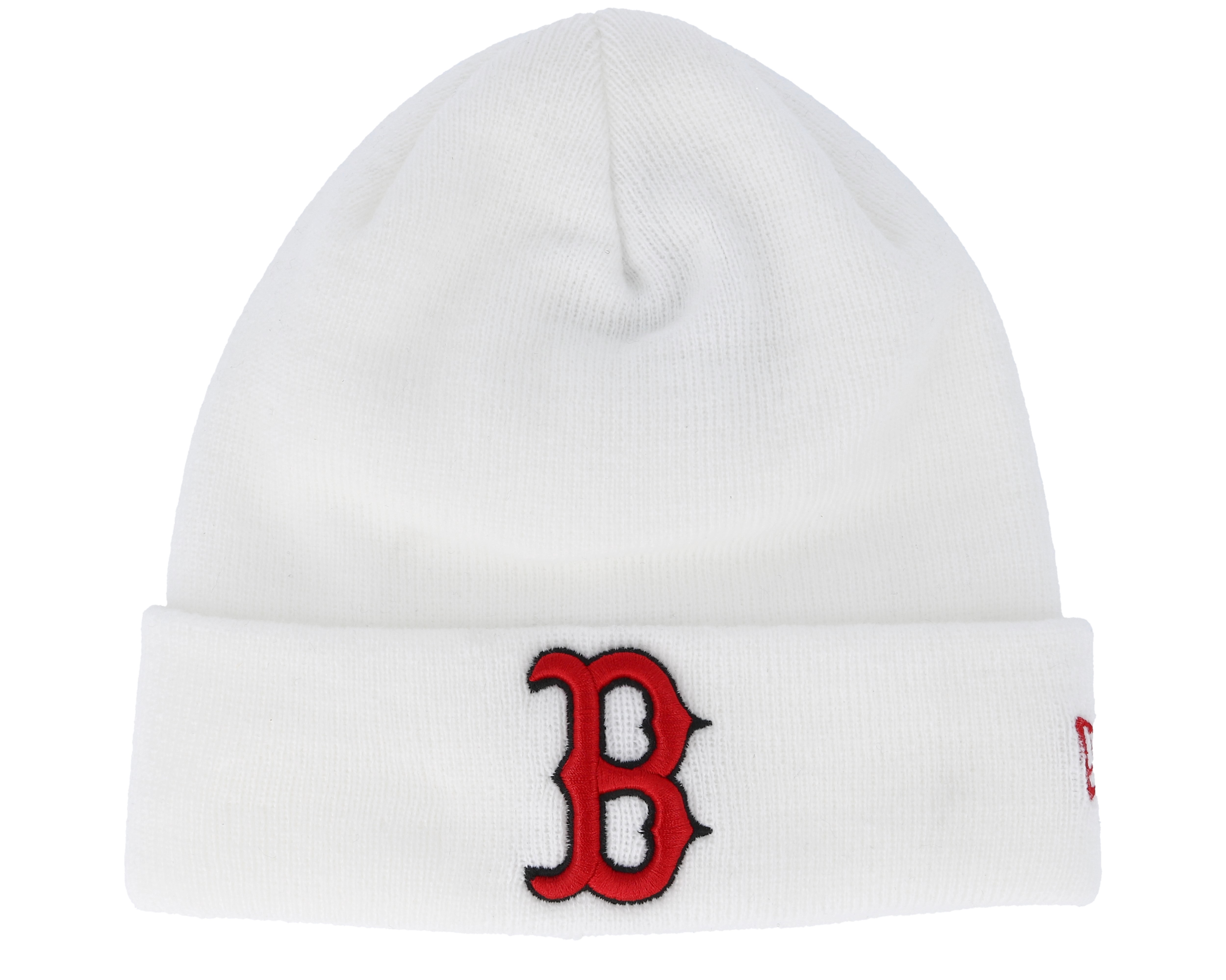 Boston Red Essential Knit White Cuff - New Era beanie | Hatstoreworld.com