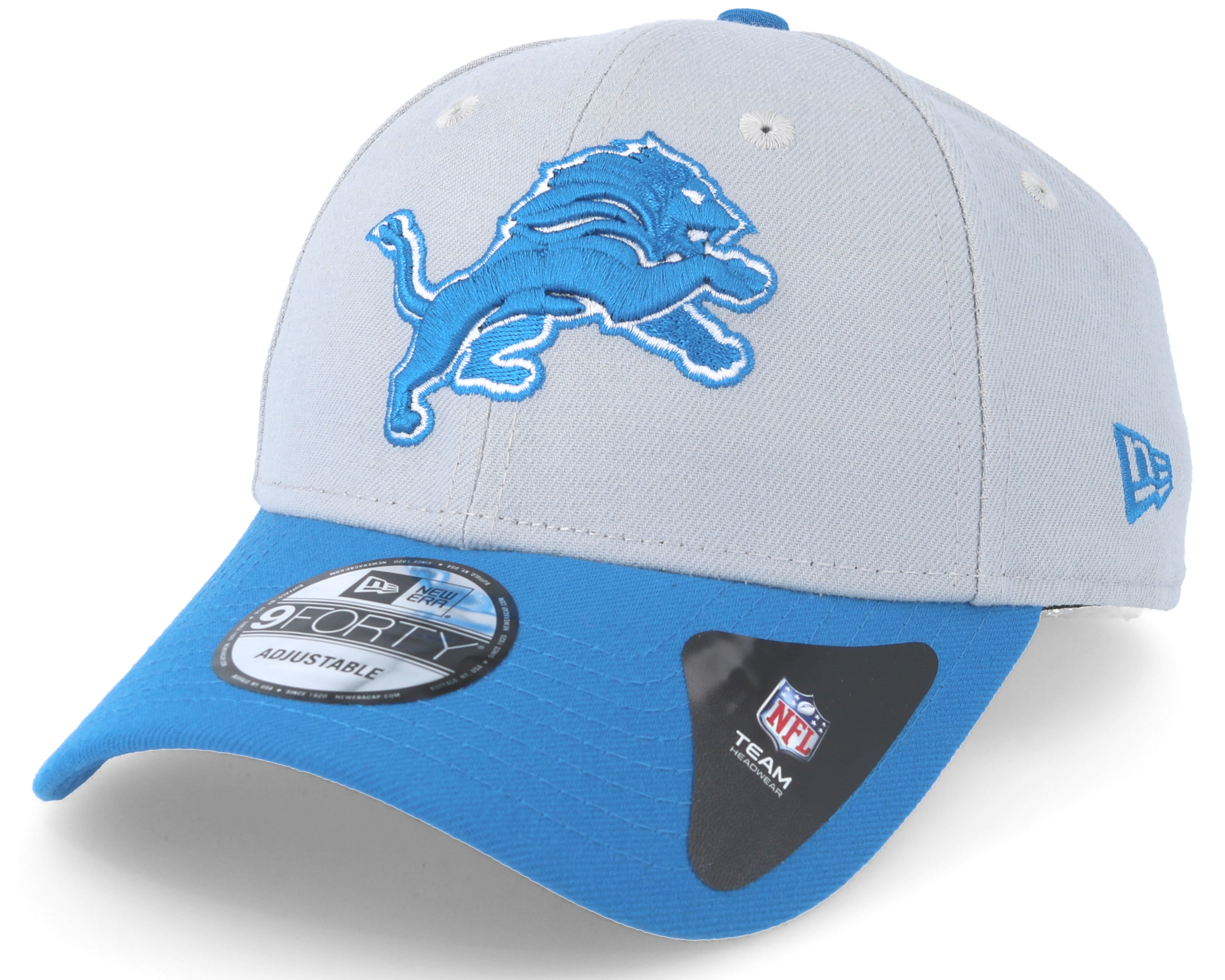 New Era Detroit Lions Hat Blue Adjustable Size Cap NFL Football Sports Mens