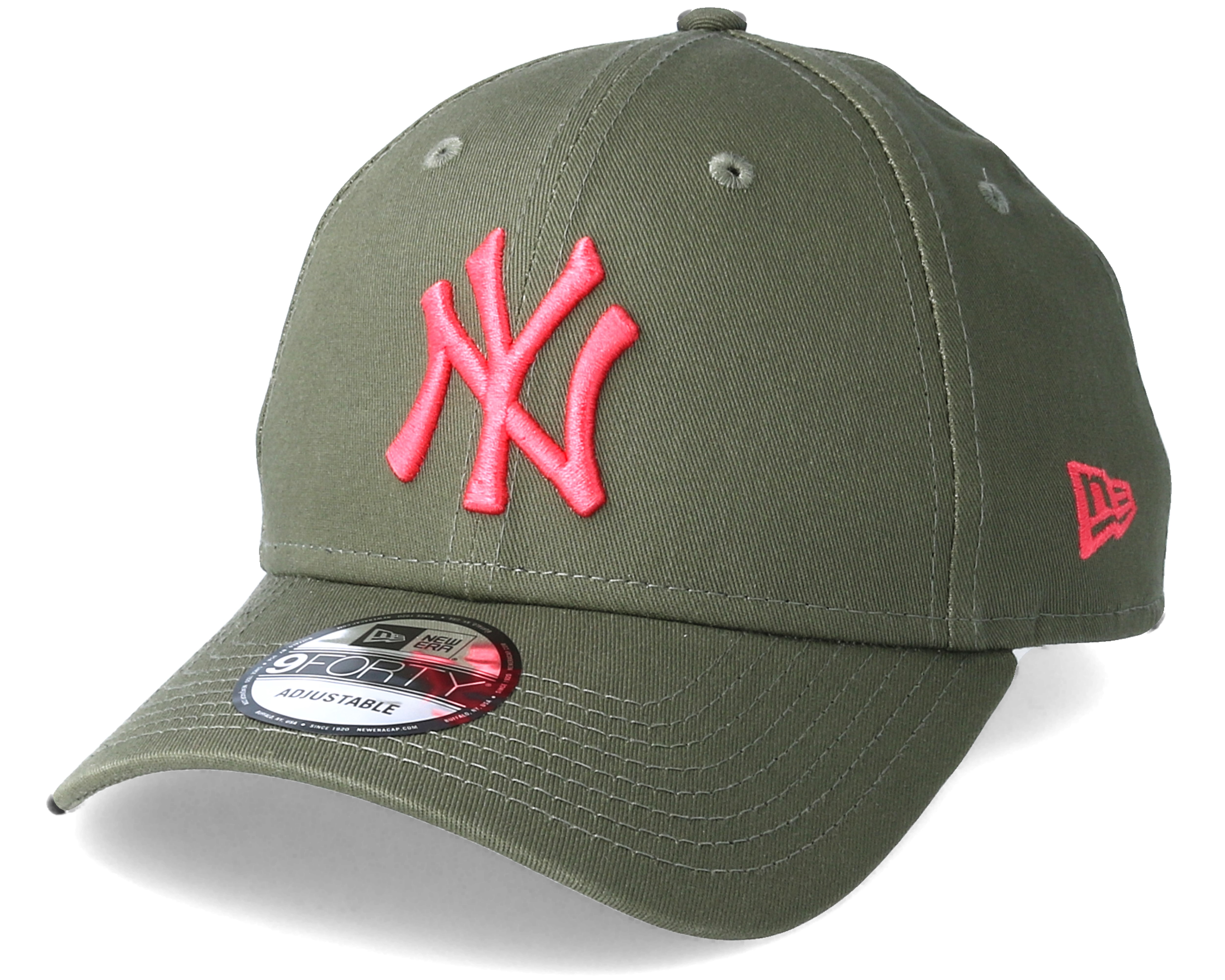 New York Yankees League Essential 9Forty Olive/Pink Adjustable