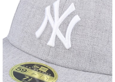 New York Yankees Greyhound Low Profile 59FIFTY Heather Grey Fitted
