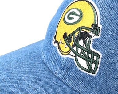 Green Bay Packers Helmet Low Profile 9Fifty Denim Strapback - New
